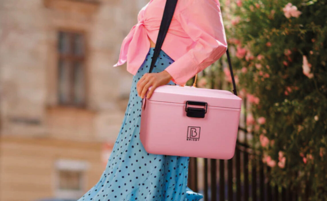 BBY-8720297742958 Brisby koelbox 12 liter met schouderband roze sfeer