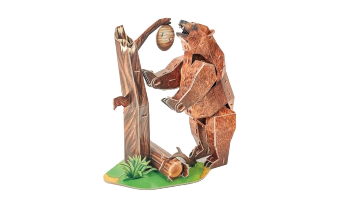 SJ-2014366 3D puzzel bruine beer sfeer