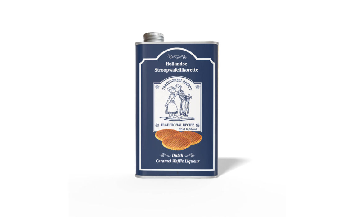CO-21131 blauw Hollandse stroopwafel likoretto hoofd