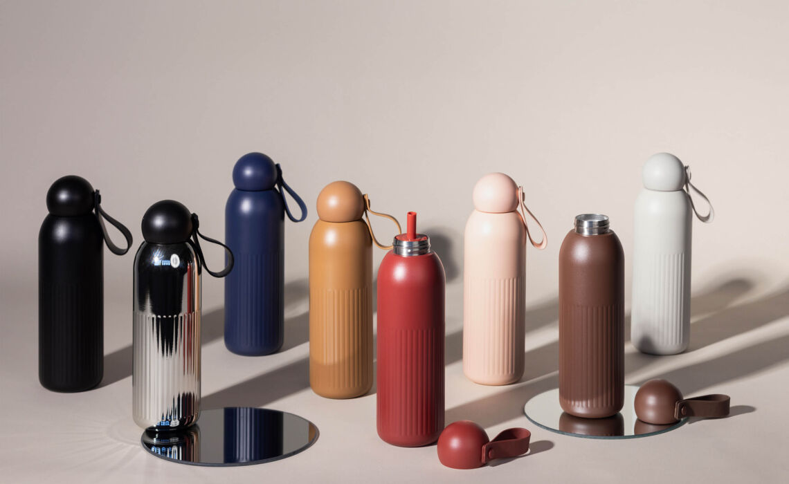 TP-LT52132 donkerbruin Isolerende stalen fles Tekla sfeer