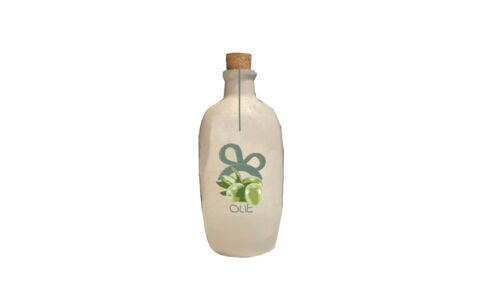 SZ-CSTMOLIJF_ Kruikje handgeschilderd olijfolie 250 ml
