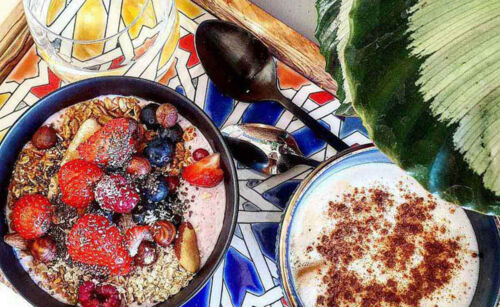 BW-O5032.GL Olijfhouten dienblad met mozaiek sfeer