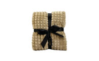 PP-8747 Cappuccino_ Plaid verpakt met strik cappuccino