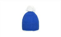 BT-MB7964_ Muts met pompon Blauw-Wit