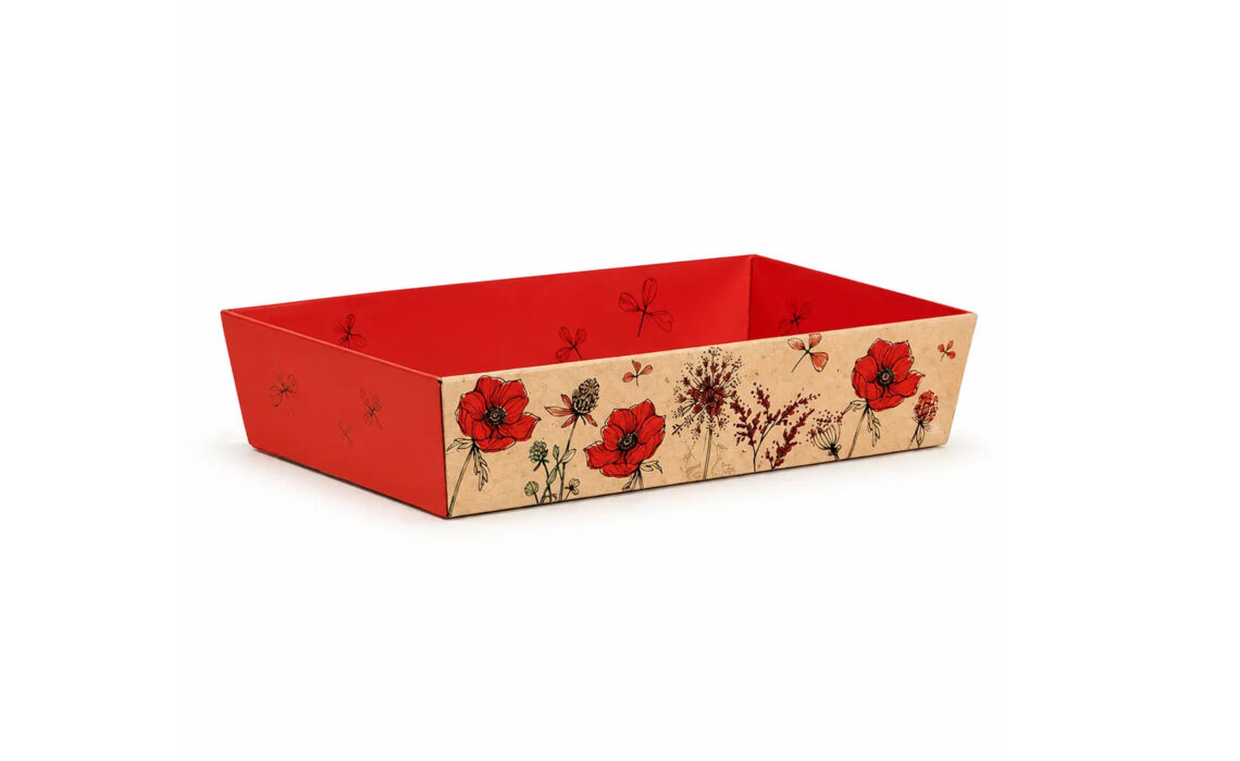 TH-CV541M-ECR_ Decoratieve mand karton rood