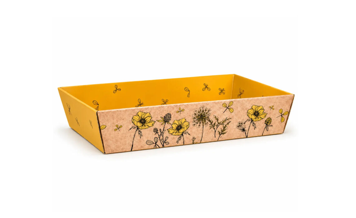 TH-CV542M-ECY_ Decoratieve mand karton geel