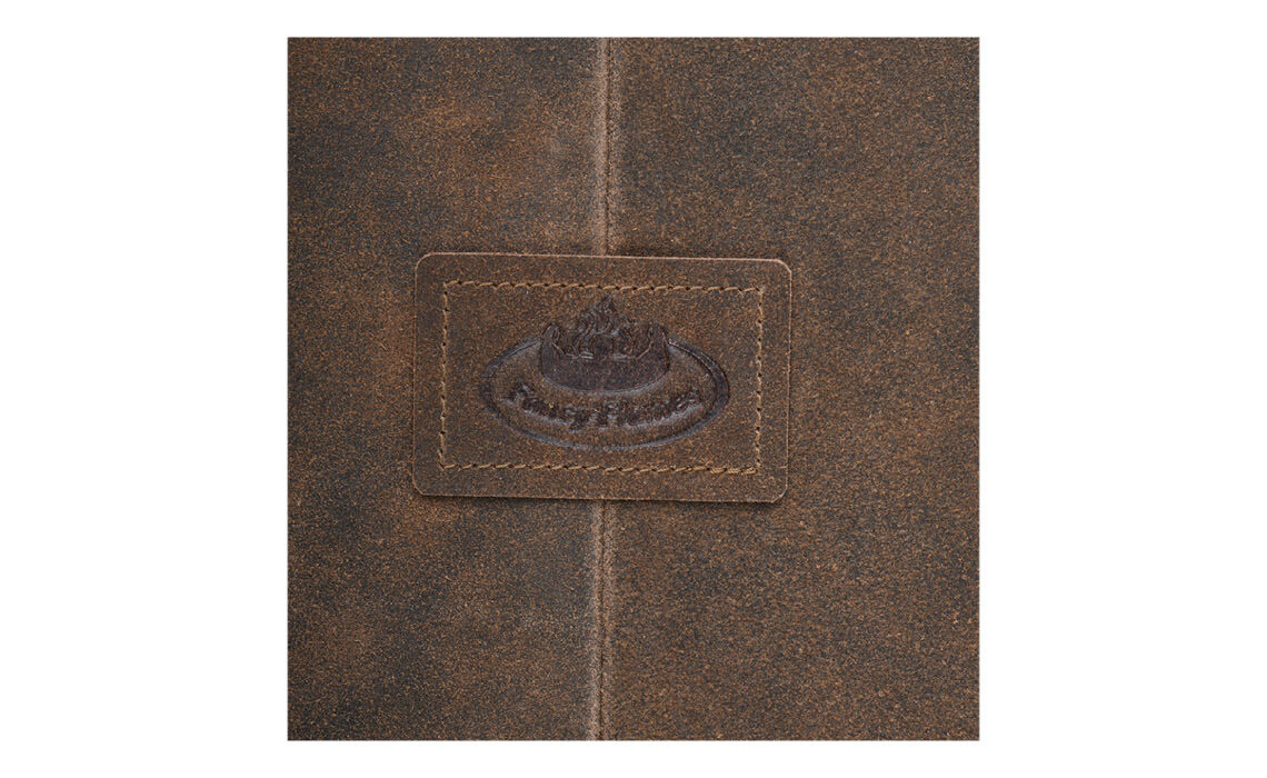 Schort van 100% leer detail