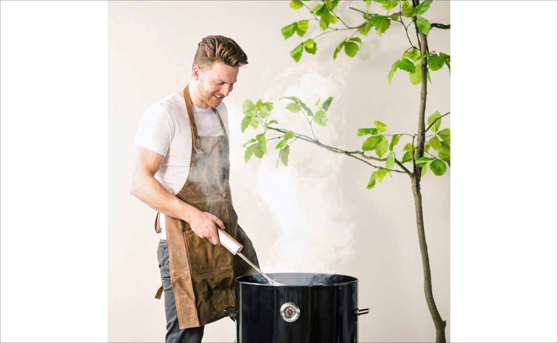 Schort van 100% leer sfeer