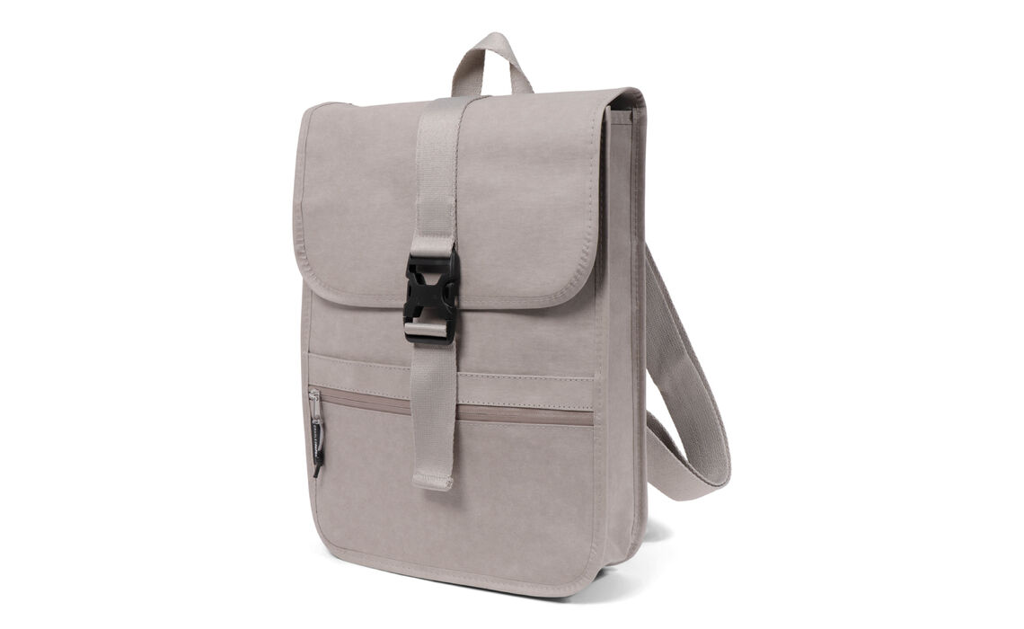 Papieren rugtas grijs voorkant