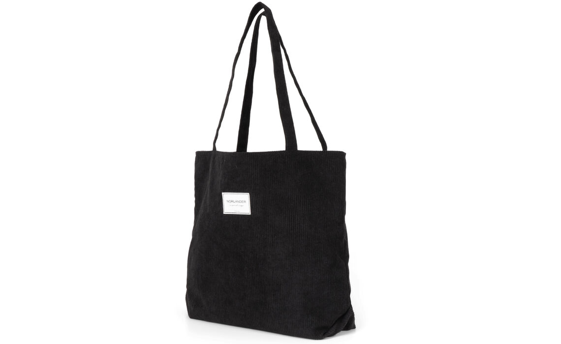 Ribbel Draagtas zwart zijkant