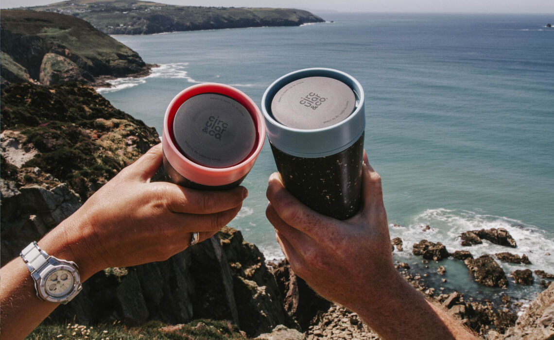 CL-W044.97 Dubbelwandige herbruikbare koffiebeker Circular & Co sfeer