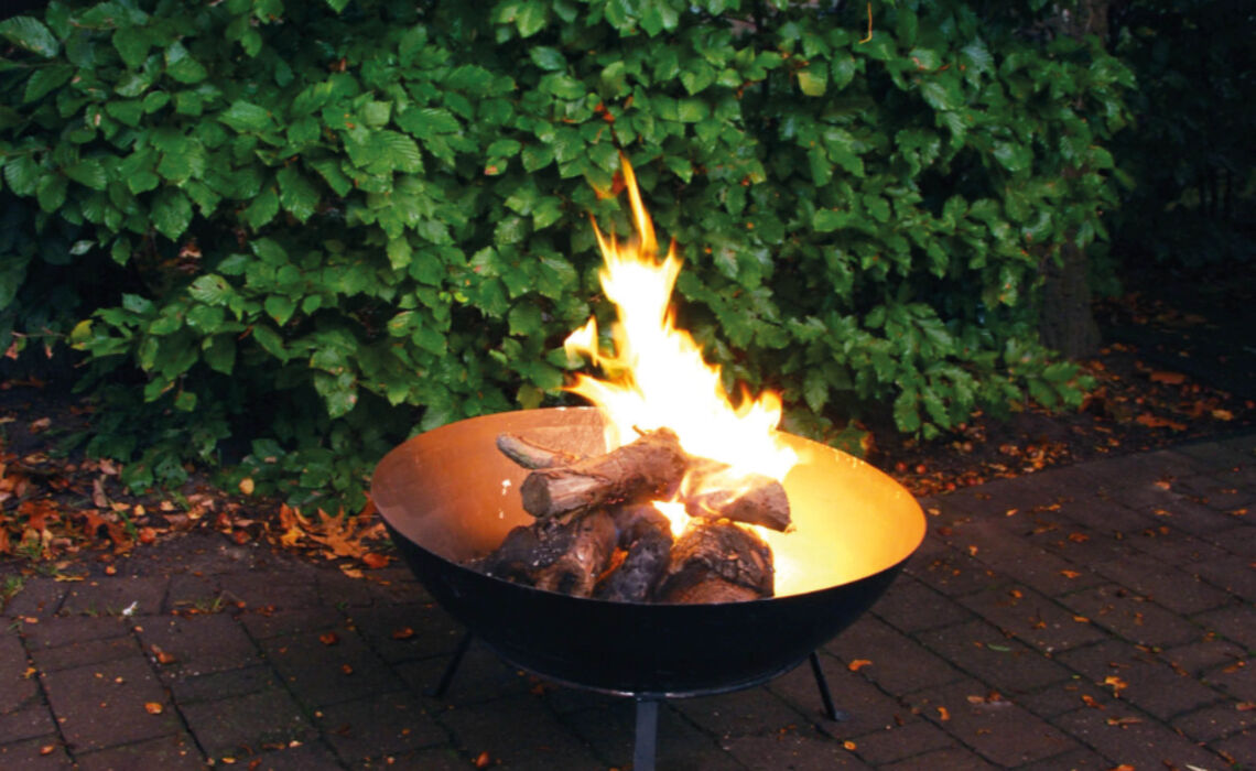 ED-FF114 Vuurschaal zwart sfeer