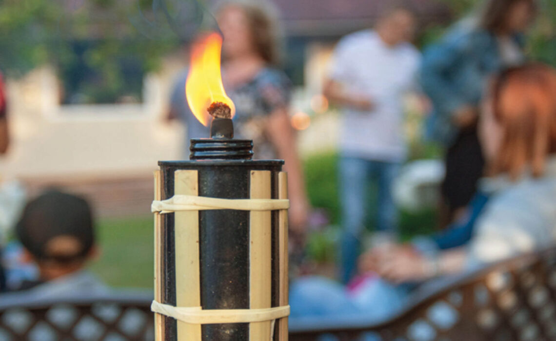 ED-FF419 Bamboe fakkel set sfeer